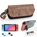 This Switch crossbody bag is made of black canvas and brown leather material with special buckle design, matching your personal style. The adjustable shoulder strap allows you to customize the length for a comfortable and secure fit, perfect for travel.